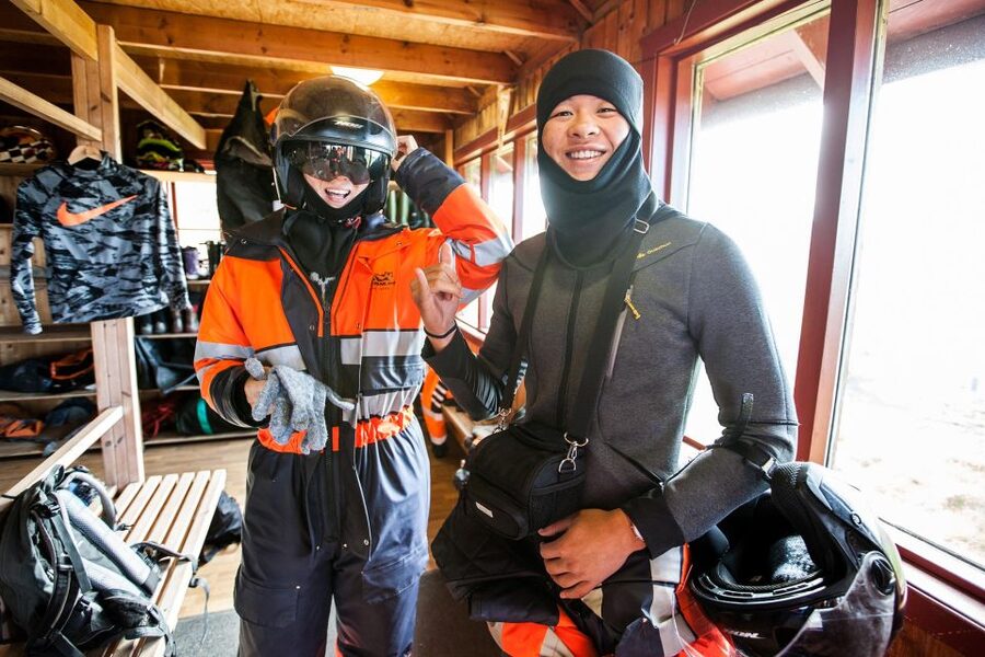 Vik: Mýrdalsjökull Snowmobile Adventure - The glacier truck ride is part of the fun