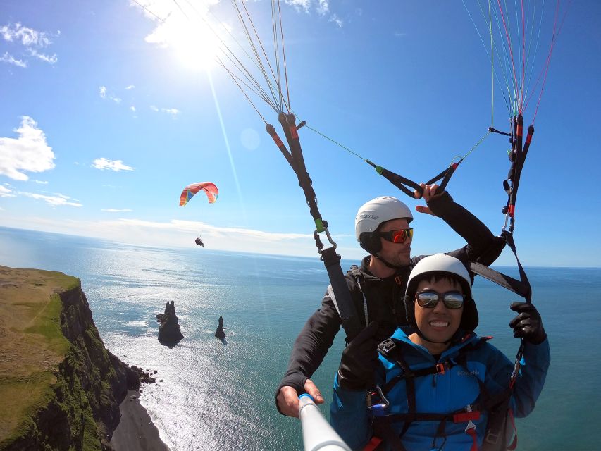 Vík: Paragliding Tandem Flight - What the Vík scenery looks like from above