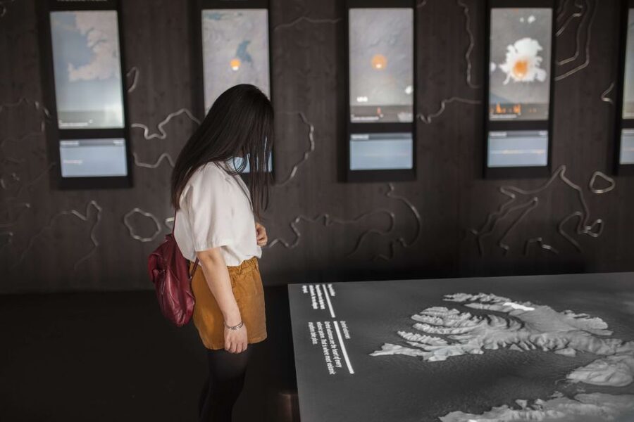 Volcano Exhibition and Cinema - Lava Centre Iceland - The observation deck turns science into a real view