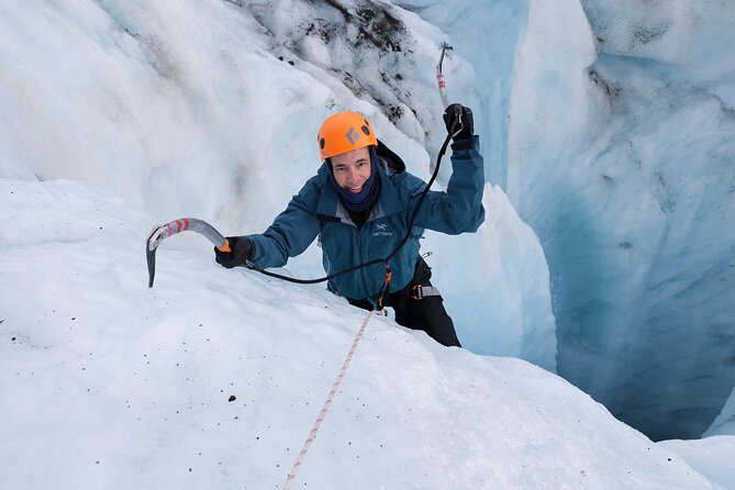 Winter Ice Cave + Climbing Private Photoshoot - 20 Shot Package - Getting ready for the glacier